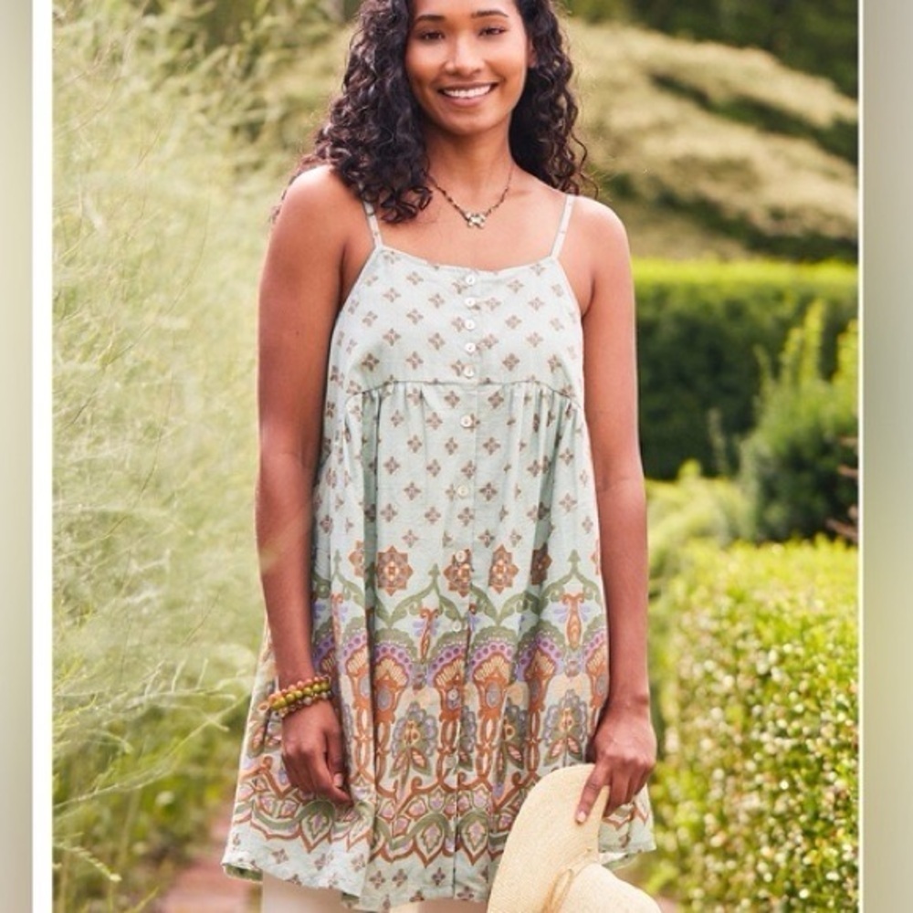 April cornier strappy tunic dress mint green pattern - Picture 11 of 11